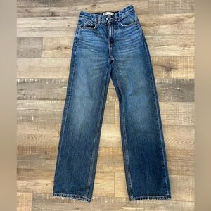 Zara Blue Straight-Leg Denim Jeans